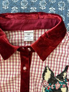 Vintage Style Checkered Button-Up Shirt