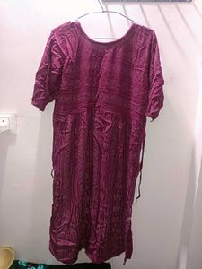 Embroidered Purple Kurta