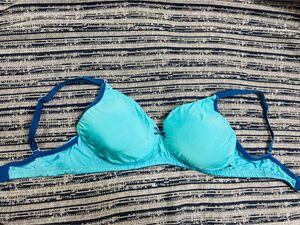 Branded Padded Bra Blue Colour