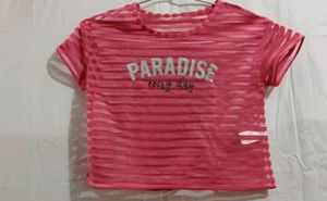Cute Pink Transparent Tshirt