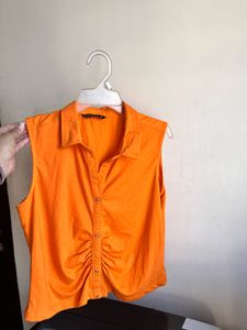 🍊BRIGHT ORANGE SUMMER TOP