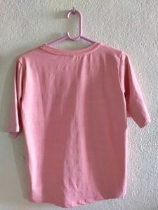 Peach Graphic Print T-shirt