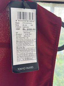 Elegant Maroon Maxi Dress XL