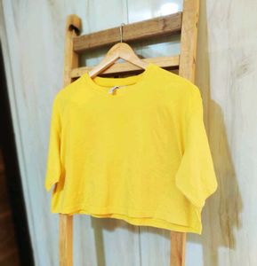 Cotton Yellow Top H&amp;M &amp; Plazzo  Size-42(Combo)