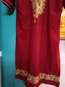 Maroon Colour Kurta Plazo Dupatta Set