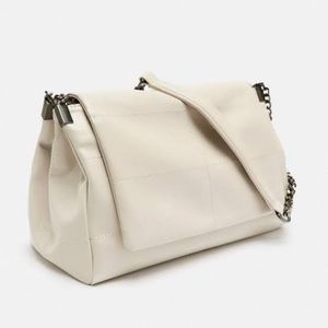 Zara off White Quilted Shoulder Bag