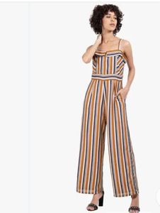 FabAlley Striped jumpsuit