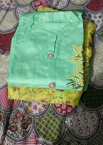 Unused Kurti Pant Dupatta Set