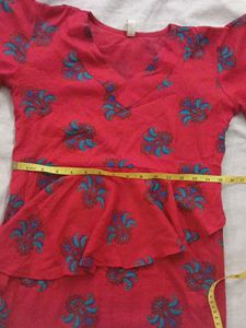 Red Floral Top