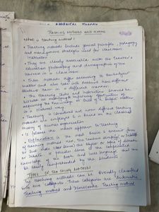 Teaching Notes Handwritten Kvs Dsssb Prt