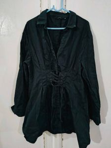 Stylish Black Shirt Dress