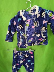 Cute Kids Fuzzy Zip-Up