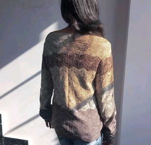 Patterned Knit Sweater