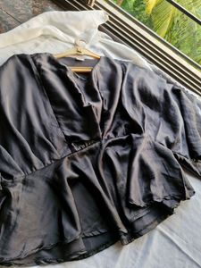 Stylish Silk Black Top