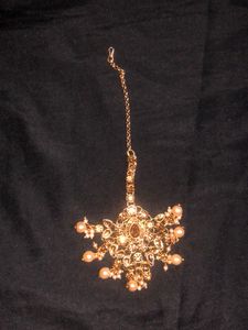 Bridal Set Long And Short Necklace, Earing, Nath, Mang Tika, Side Tika, Rings Totally New Never Used🥰