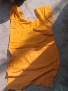 Yellow Printed Kurta