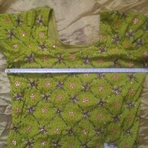 Green Embroidered Kurta Set