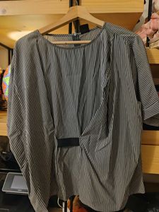 striped semi formal shirt