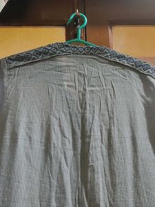 Light Blue Long Sleeve Button-Down Tunic