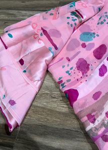 VERY BEAUTIFULL PINK SATTIN PATTA SAREE