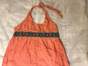Boho Embroidered Halter Top