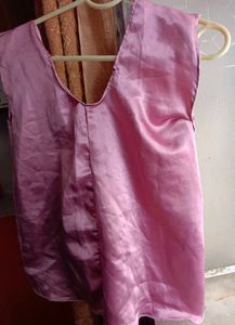 Pink Satin Top