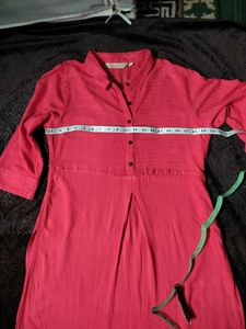 💗Coral Shirt Style Kurta on Sale!