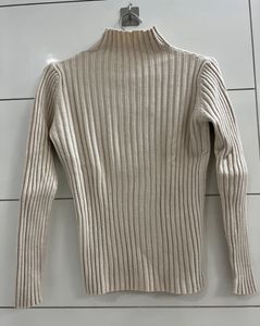 Beige Ribbed Sweater / Pullover