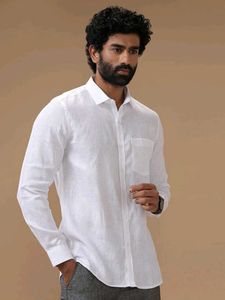 Men's White Long Sleeve Shirt