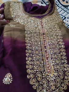Beautiful Double Shaded Salwar Suit With Lining