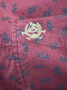 U.S. POLO ASSN Stylish Maroon Patterned Shirt