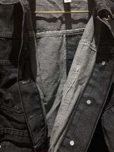 Black Denim Cropped Jacket