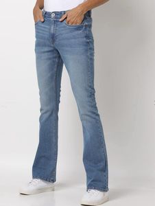 Men Mid-Wash Bootcut Jeans