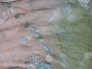 Beautiful 2 Ombre Embroidered dupatta