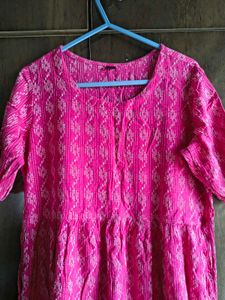 Pink Printed Casual dress