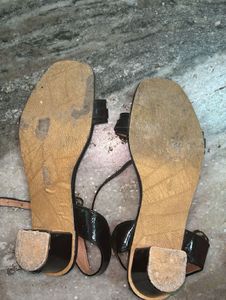 Black Chain Detail Sandals