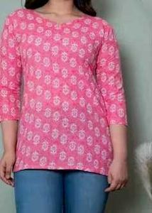 🌸 Gorgeous Pink Printed Kurti – Grace with Comfor