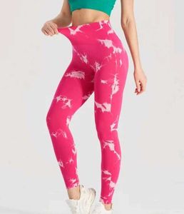 Pink Tie Dye High Waisted Leggings