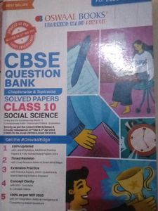 Oswaal CBSE QUESTION BANK  CLASS 10 SOCIAL SCIENCE