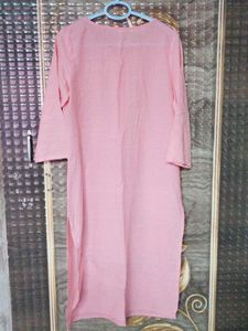 Peach Embroidered Kurti