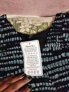 Black &amp; White Patterned Maxi Dress