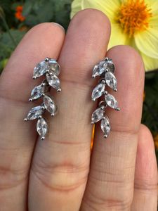 925 sterling silver Leaf Drop Earrings