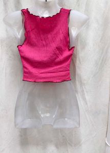 1941. Pink Patchwork Crop Tank