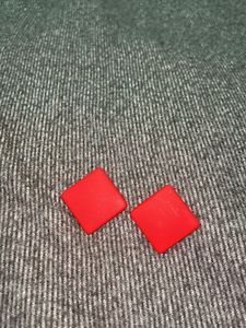 Red Square Earring