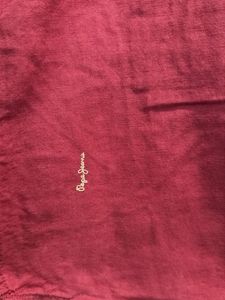 Maroon Band Collar Casual Shirt