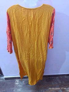 XXL size Elegant Orange &amp; Yellow Kurta