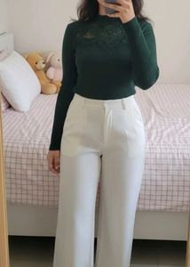 CODE by life style.Green Lace Top