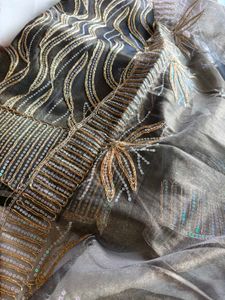 Elegant Embellished party wear unstitched suit