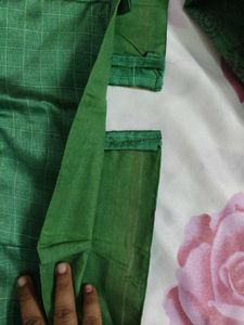Green Silk Saree with Pattern