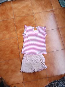 Cute Girls&#39; Top &amp; Shorts Set